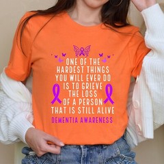 Dementia Awareness Month Butterfly Warrior Alzheimers Cancer T-Shirt