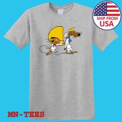 Speedy Gonzalez And Slow Poke Rodriguez Cartoon Grey Size S-5XL