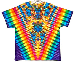 Tie Dye Shirt | Rainbow Pinwheel V Blotter | Handmade | Unisex | Tall | Women’s