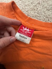 Vintage 90s JNCO Jeans Dragon Flame Graphic T-Shirt Orange