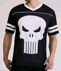 Marvel Punisher Men’s Graphic Football Jersey Size M 2 Sided NWT Free Ship