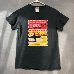 Gildan Pizza My Heart Capitola Beach Tee Shirt Small Souvenir Retro Coastal Cali