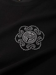 Niepce Men’s Raging Kirin Embroidery Graphic Tee Japanese Streetwear T-Shirt