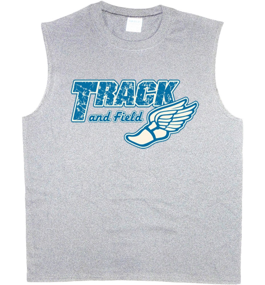 Men’s sleeveless shirt track and field winged shoe muscle tee tank top