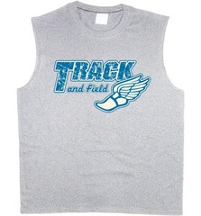 Men’s sleeveless shirt track and field winged shoe muscle tee tank top