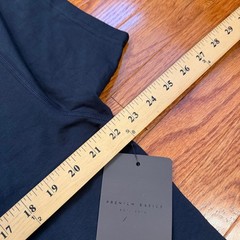 New BYLT Premium Drop Cut Lux V-Neck Shirt Mens XL Navy Blue Tee Short Sleeve