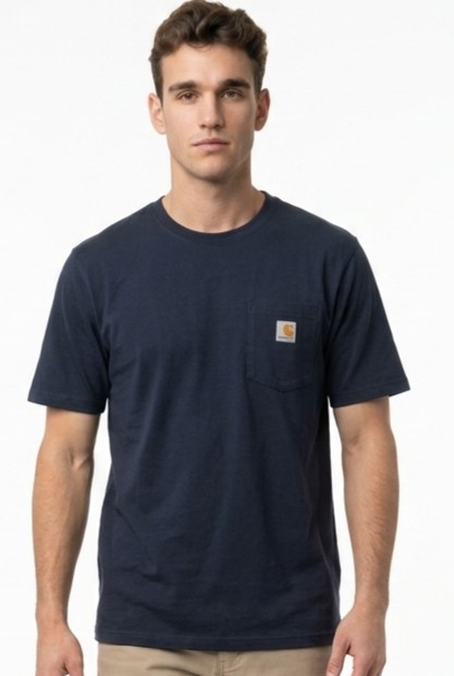 Carhartt Men’s Workwear Pocket T-shirt – Navy, Large