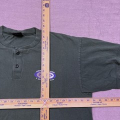 Soffes Choice Mens XL Green New Orleans Louisiana Graphic T Shirt Henley Cotton