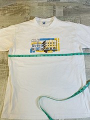 Art Deco Miami Beach Men’s Large White T-Shirt Florida RARE Excellent Shape