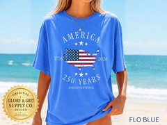 Comfort Colors America 250th Anniversary Shirt Patriotic Mens 1776-2026 USA Tee