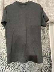 Mens Sz Medium Cotton Crew Neck T-Shirt Gray Gildan A67