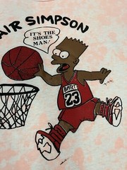 Vintage 90s The Simpsons Bart Jordan Bulls Basketball T-shirt Tie Dye