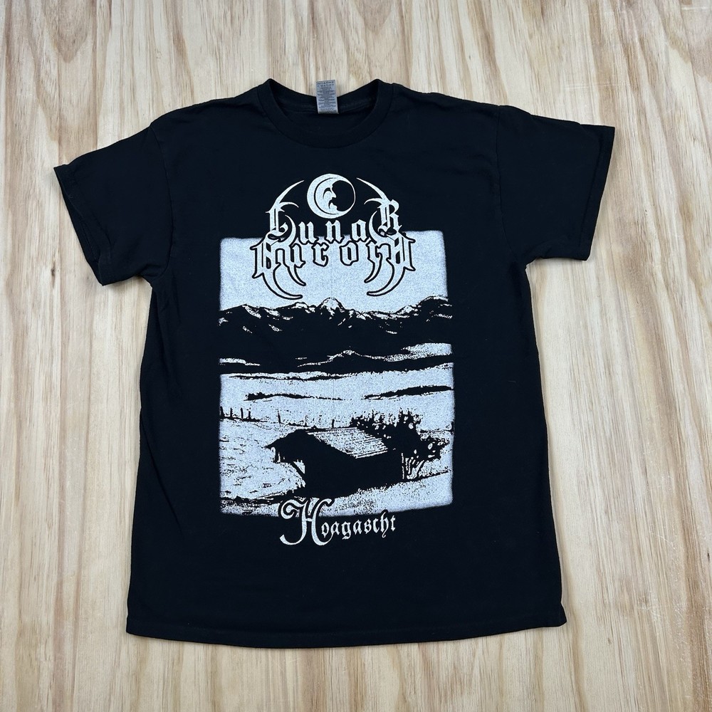 LUNAR AURORA “Old Logo” Hoagascht T Shirt Metal Grunge Rock Music Band