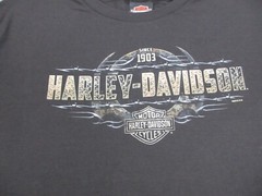 Harley Davidson Shirt Mens 2XL XXL Black Motorcycle Bike Biker Barbed Wire Logo