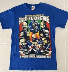 Vintage African American Heritage Shirt Mens Medium Black History MLK Obama Tee