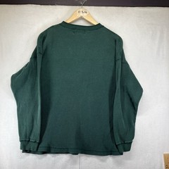 Vintage 90s Thermal Heavyweight Waffle Henley T-Shirt Men XL Hunter Green Y2k