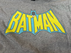 DC Comic Batman T Shirt Mens (M) Gray Logo Superhero Short Sleeve Medium Tee Top