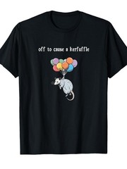 Off to Cause A Kerfuffle Funny Opossum T-Shirt – Retro Quirky Weird Animals