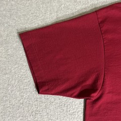Vintage Fruit of the Loom Best Maroon Red Plain Blank 50/50 Blend T-Shirt Large
