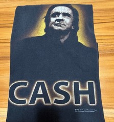 Vintage 2004 Johnny Cash T-Shirt Zion Faded Black Boxy Fit XL Man in Black Tee
