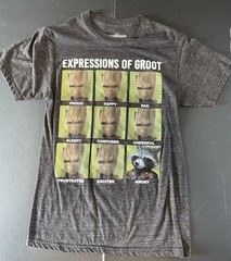 Marvel Guardians Of The Galaxy T-Shirt Expressions Of Groot Rocket Small