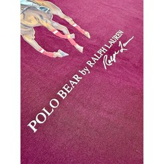 Ralph Lauren Polo Bear Horseback Vintage Single Stitch Burgandy T Shirt Mens XL