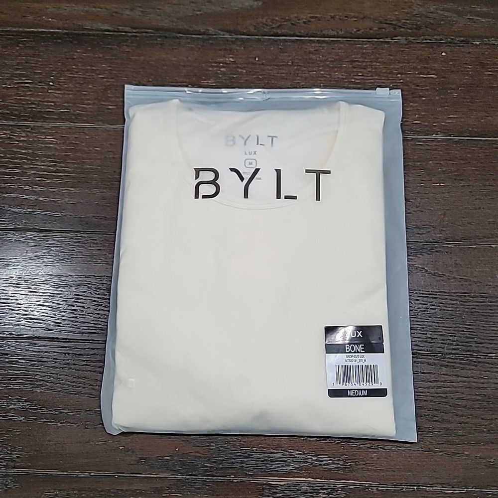 BYLT Premium Basics Drop Cut-Lux Signature Shirts In Color Bone Size M New