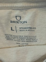 Brixton Mfg. Co. Men’s T-Shirt – Standard Fit – Cream Horseshoe Graphic – L