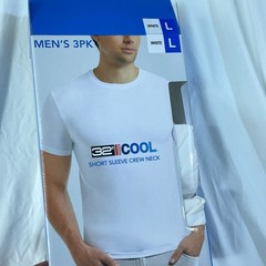 NWT 32 Degrees Cool Men’s L White Crew Neck T-Shirt 3-Pack Quick Dry Breathable