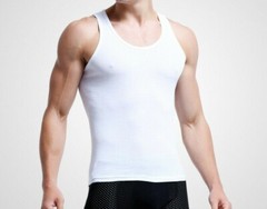 MENS VESTS 100% Cotton TANK TOP SUMMER TRAINING GYM TOPS PACK PLAIN S-4XL