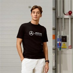 Mercedes-AMG PETRONAS 2024 Mens Large Logo T-Shirt – Black