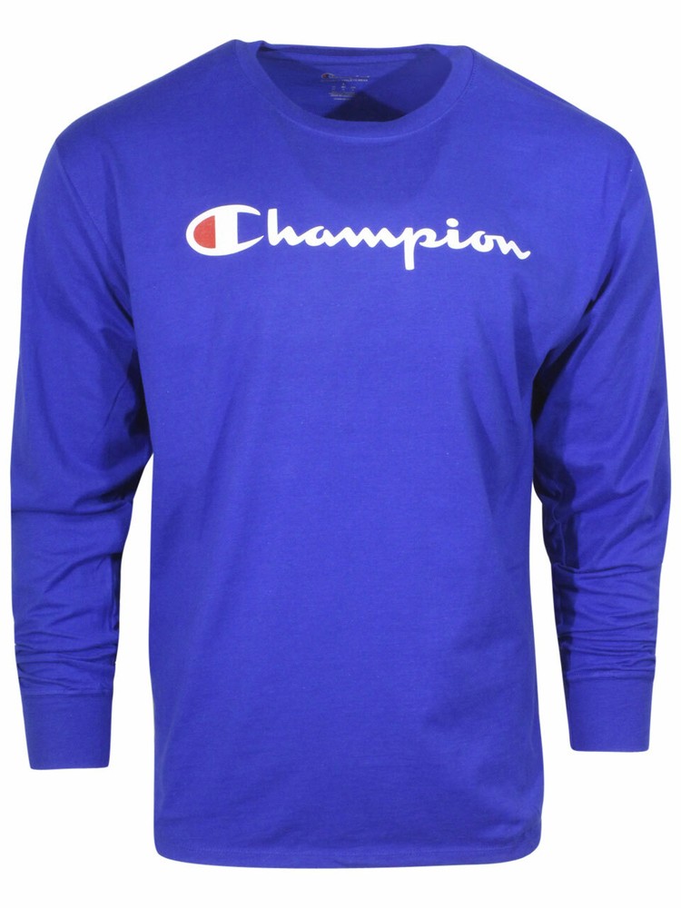 Champion Classic Jersey T-Shirt Men’s Long Sleeve Crew Neck