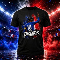 The Dictator 10 France 2026 World Cup Match Day Shirt Black Soccer Fan Tee Made