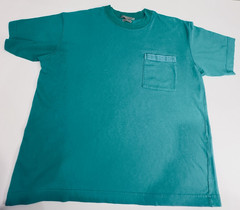 Vintage 90s Esprit Basix Pocket T Shirt Large Teal Turquoise Made In Hong Kong