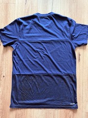 adidas Ultimate Tee Navy Blue Polyester Cotton Logo Crew Neck Men’s T-Shirt Siz…