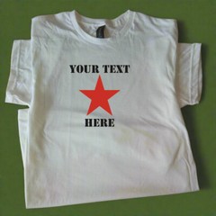 Custom Printed Punk Star T-Shirt – Rocker, Protest Top, Various Colours