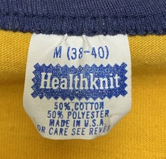 Vintage 70s Beatles M 38-40 Ringer T Healthknit T-shirt Yellow Stripes