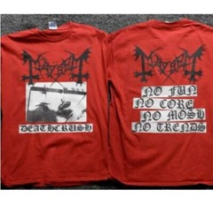 Mayhem Deathcrush Black Metal Band T-Shirt, Mayhem Deathcrush No Fun No Mosh No