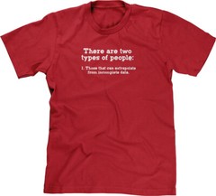 Two Kinds of People Incomplete Data Nerd Geek Joke Funny Humor Meme Mens Tee