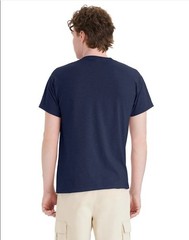 Hanes 5170 5XL EcoSmart Crewneck Short Sleeve Tee Pit to Pit 31″ Heather Navy