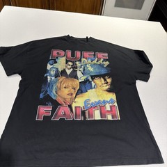 Puff Daddy Faith Evans shirt XL RAP DIDDY BAD BOY RECORDS BOOT REPRINT