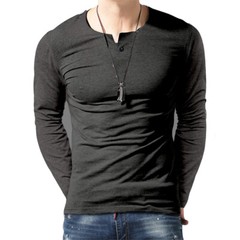 Zonbailon men’s long sleeve solid color slim fit breathable quick dry