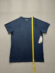 32 Degrees Men T Shirt M Navy Blue Short Sleeve Crew Neck Casual Tee Relaxed
