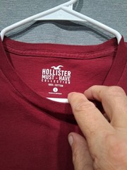 Hollister Must Have Collection T-Shirt Crew Neck Short Sleeve Small Burgundy E87