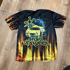 Vintage No Boundaries Night Crawler Dragon Car Flaming Shirt Tribal Size XL Thin