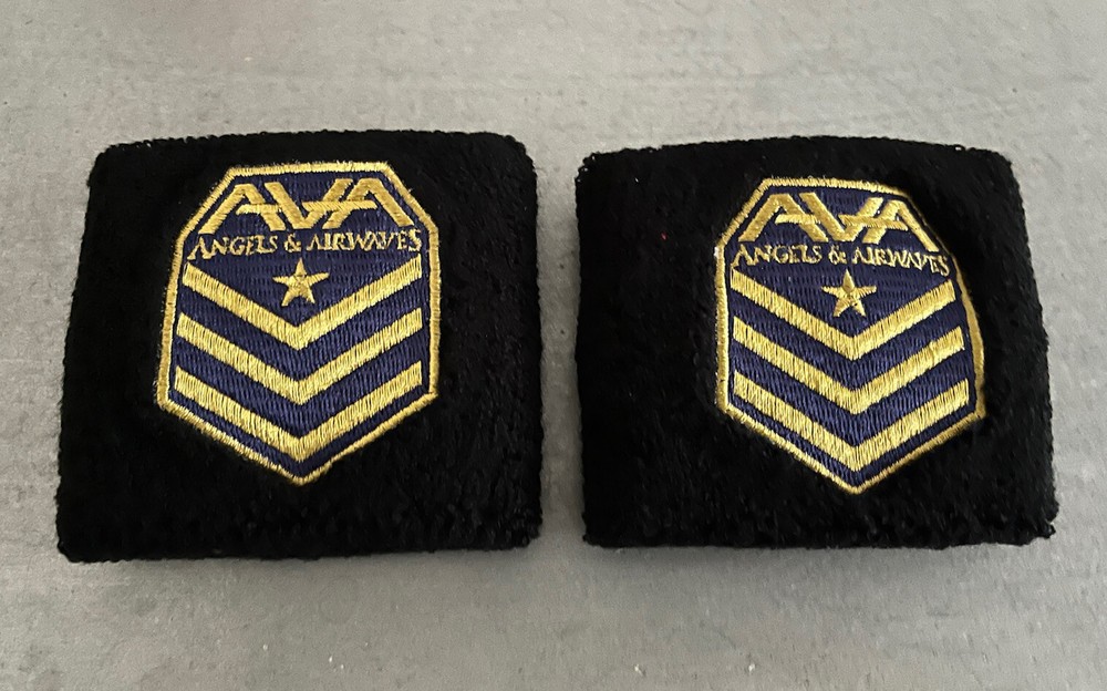 2 Vintage Angels and Airwaves Wristbands Sweat Bands.