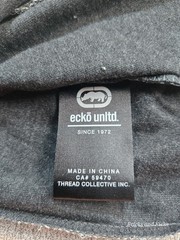 Ecko Unltd Men’s Crewneck Black Heather Vertical Logo T-Shirt Sizes S, M, L, XL