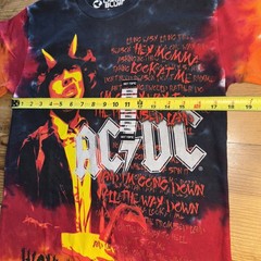AC/DC Highway to Hell tie-dye T-shirt by liquid blue Hot Topic Small Angus Young