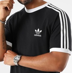 NEW MEN’S ADIDAS ORIGINALS 3-STRIPES CALIFORNIA TREFOIL TEE SHIRT ~ LARGE IA4845