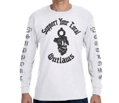 LONG SLEEVE Support your local Outlaws Biker Motorcycle MC Knuckles outlaw